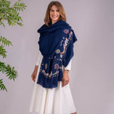 Hand Embroidered Pashmina Cashmere Shawl - Animal Kingdom