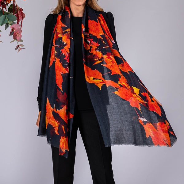 Autumn Cashmere and Silk Wrap Black