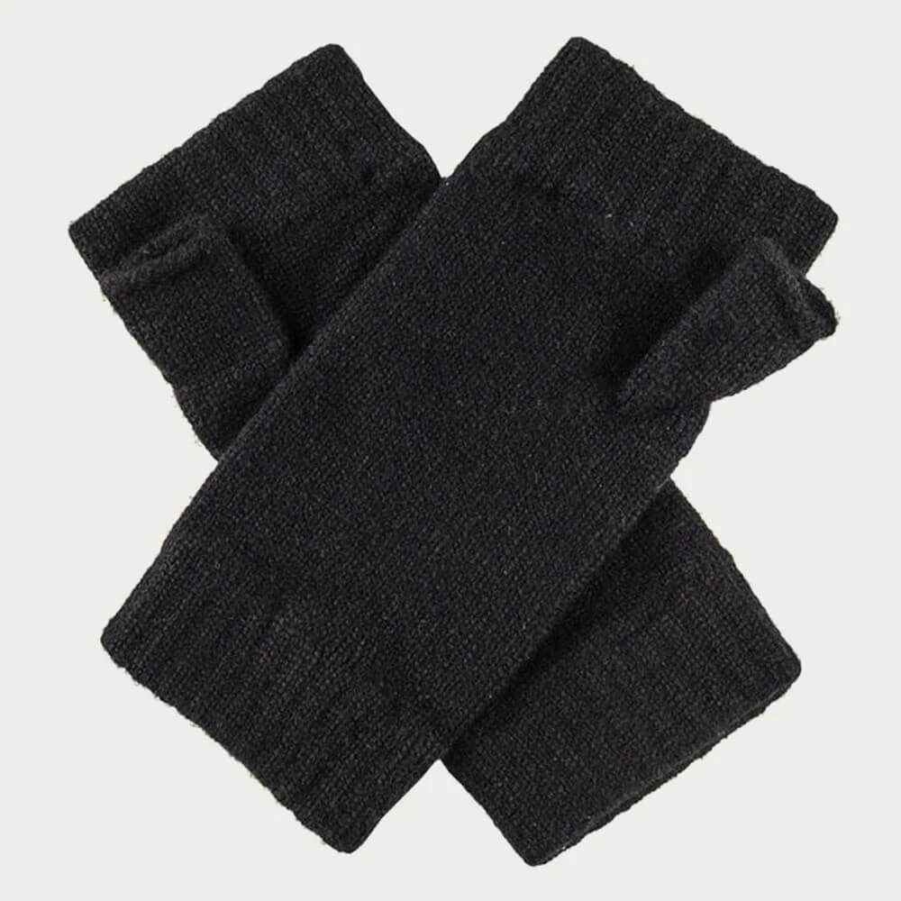 Black Cashmere Beanie and Mittens Set