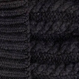 Sable Black Plaited Italian Cashmere Beanie