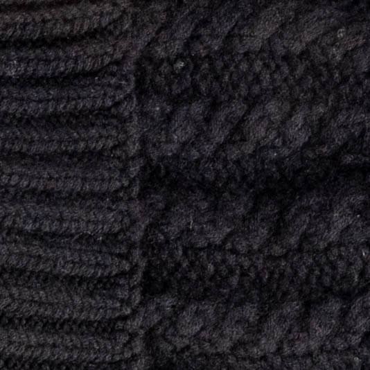 Sable Black Plaited Italian Cashmere Beanie