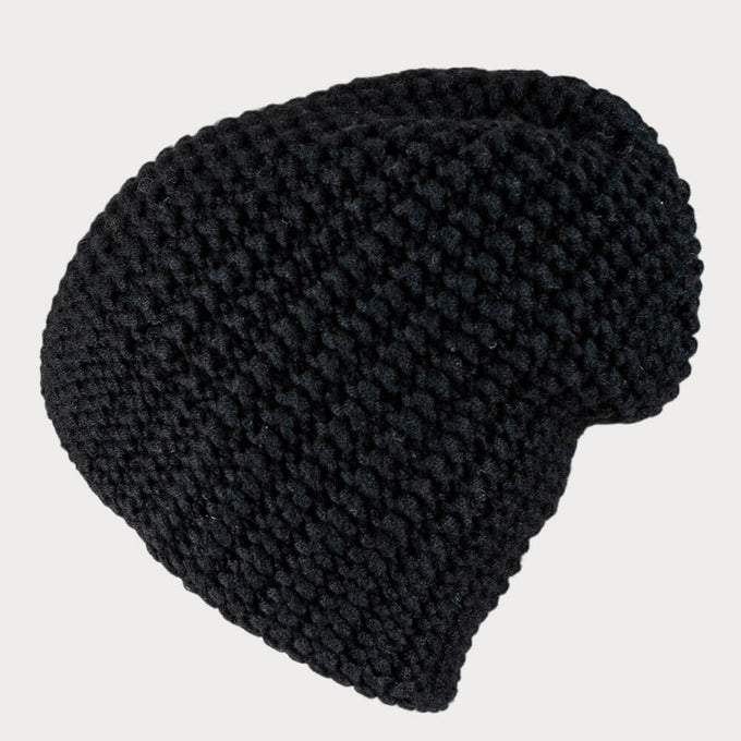 Black Panocchia Cashmere Beanie Hat