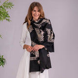 Hand Embroidered Pashmina Cashmere Shawl - Paisley