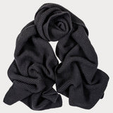 Superluxe Classic Black Italian Cashmere Scarf