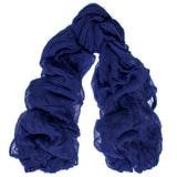 Royal Blue Modal and Silk Crinkle Scarf