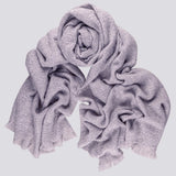 Super Luxe Smokey Grey Basket Weave Cashmere Shawl