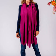 Japanese Violet Cashmere and Silk Wrap