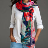 The Liberty Print Floral Quartet- Dancing Poppies Cashmere and Silk Wrap