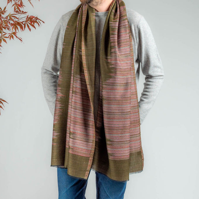 The Durham Fine Wool and Silk Scarf