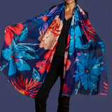 The Liberty Print Floral Quartet - Floral Letters Cashmere and Silk Wrap