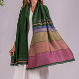 Forest Green Pashmina Cashmere Shawl