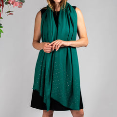 Swarovski Emerald Green Cashmere and Silk Wrap