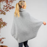 Superluxe Silver Grey Italian Cashmere Poncho