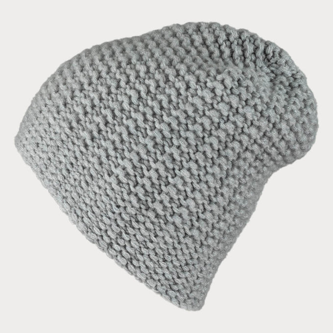 Light Grey Panocchia Cashmere Beanie Hat