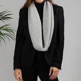 Superluxe Silver Grey Italian Cashmere Double Snood