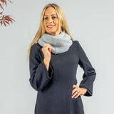 Superluxe Silver Grey Italian Cashmere Double Snood