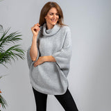 Superluxe Silver Grey Italian Cashmere Poncho