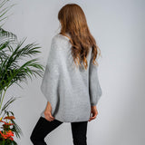 Superluxe Silver Grey Italian Cashmere Poncho