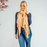 Warm Bisque Cashmere and Silk Wrap