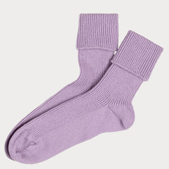 Ladies Light Lavender Cashmere Socks