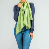 Matcha Green Cashmere and Silk Wrap