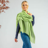 Matcha Green Cashmere and Silk Wrap