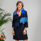 Military Toned Striped Knitted Cashmere Scarf