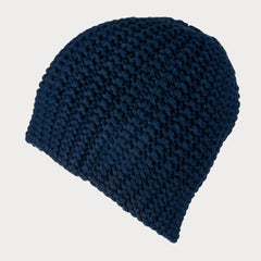 Navy Blue Panocchia Cashmere Beanie Hat