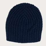 Navy Blue Panocchia Cashmere Beanie Hat