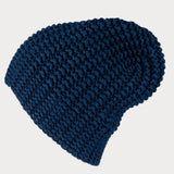 Navy Blue Panocchia Cashmere Beanie Hat