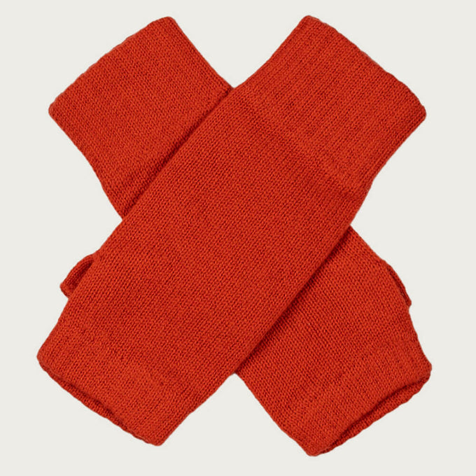 Sunrise Orange Cashmere Mittens