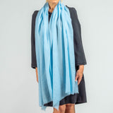 Swarovski Pastel Blue Cashmere and Silk Wrap