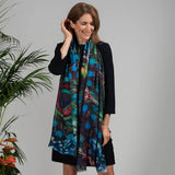 PRE ORDER: The Liberty Print Quartet – The Peacock Cashmere and Silk Wrap