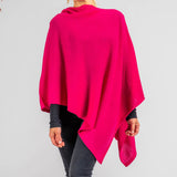 Azalea Pink Cashmere Knitted Poncho