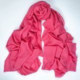 French Rose Gossamer Cashmere Shawl