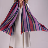 College Stripe Pashmina Cashmere Shawl