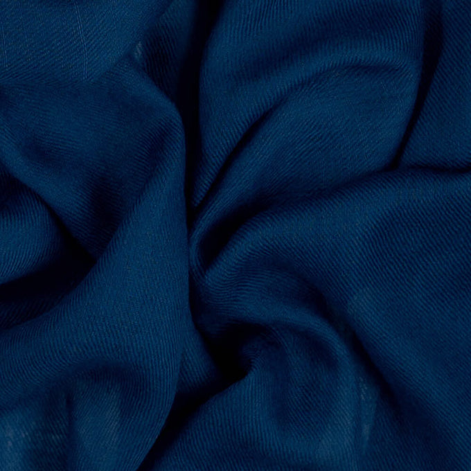 Prussian Blue Cashmere and Silk Wrap