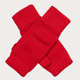 Ruby Red Cashmere Beanie and Mittens Set