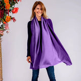 Regalia Purple Shaded Cashmere and Silk Wrap