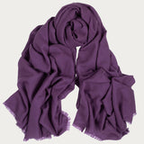 Regalia Purple Gossamer Cashmere Shawl