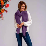 Regalia Purple Gossamer Cashmere Shawl