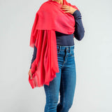 Radiant Rose Cashmere and Silk Wrap