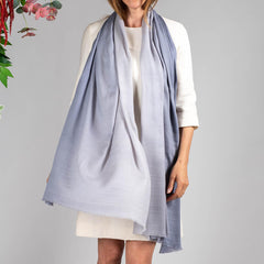 PRE ORDER: Silver to Platinum Cashmere and Silk Wrap