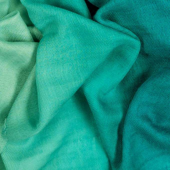 Teal Tango Shaded Cashmere and Silk Wrap