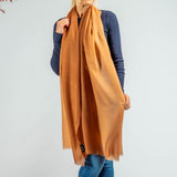 Hazelnut to Honey Shaded Cashmere and Silk Wrap