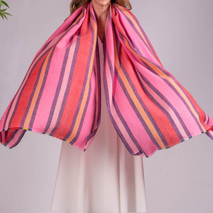 La Vie en Rose Pashmina Cashmere Shawl