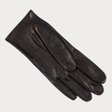 Ladies Black Italian Leather Driving Gloves