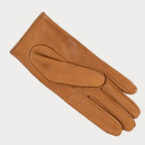 Ladies Caramel Italian Leather Driving Gloves