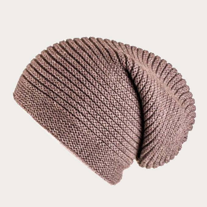 Brown Cashmere Slouchy Beanie – Black.co.uk