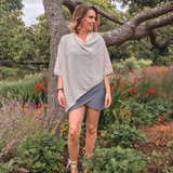 Vanilla Cream Knitted Cashmere Poncho